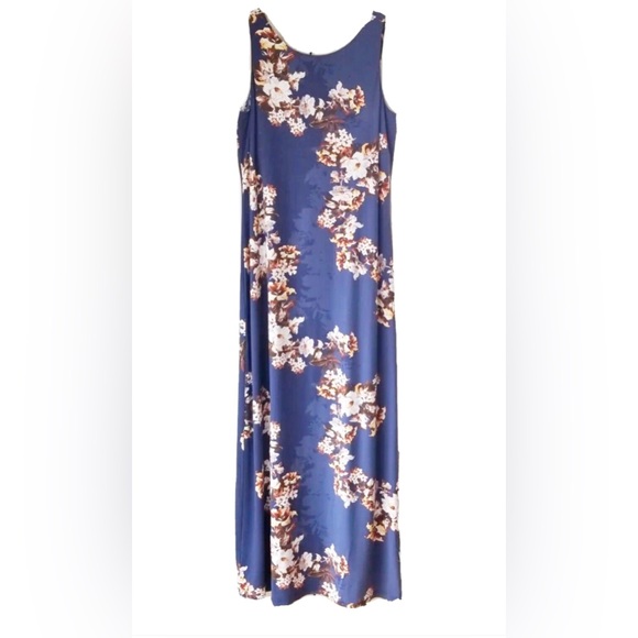 Tommy Bahama “spice market” blue floral maxi dress - Picture 3 of 7